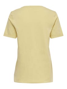 ONLY T-shirts Regular Fit Col rond -Straw - 15244714