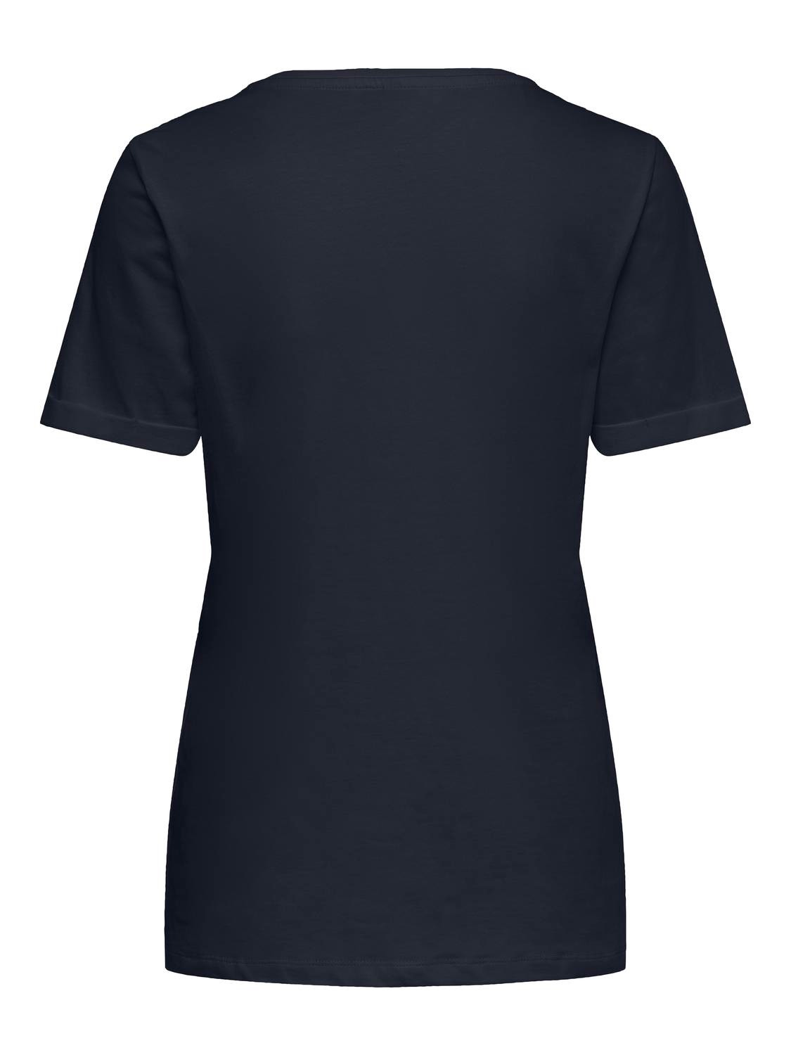 ONLY Normal geschnitten Rundhals T-Shirt -Night Sky - 15244714