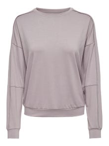 ONLY Tops Loose Fit Col rond Épaules tombantes -Gull Gray - 15244742