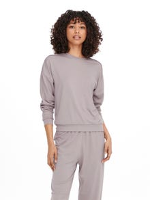 ONLY À manches longues Top sport -Gull Gray - 15244742