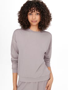 ONLY Loose Fit O-Neck Dropped shoulders Top -Gull Gray - 15244742