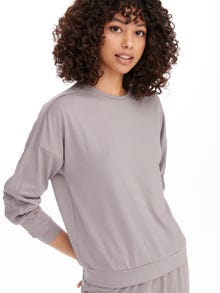 ONLY Tops Loose Fit Col rond Épaules tombantes -Gull Gray - 15244742