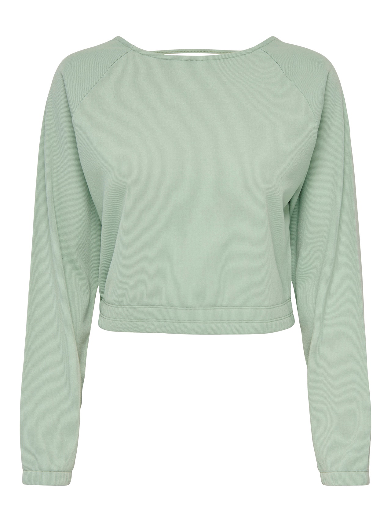 ONLY Cropped Top med åben ryg -Frosty Green - 15244796