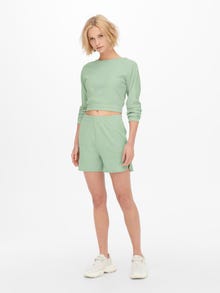ONLY Cropped Top with Open Back -Frosty Green - 15244796