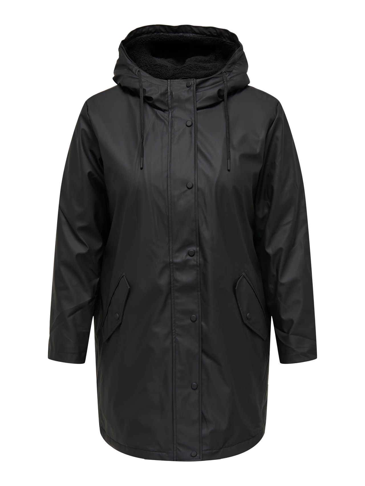 ONLY Curvy padded Rain jacket -Black - 15244948