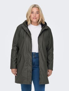 ONLY Curvy padded Rain jacket -Peat - 15244948