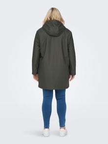 ONLY Curvy padded Rain jacket -Peat - 15244948