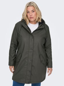 ONLY Hood with teddy lining Coat -Peat - 15244948