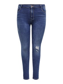 ONLY Jeans Skinny Fit Taille haute -Medium Blue Denim - 15245171