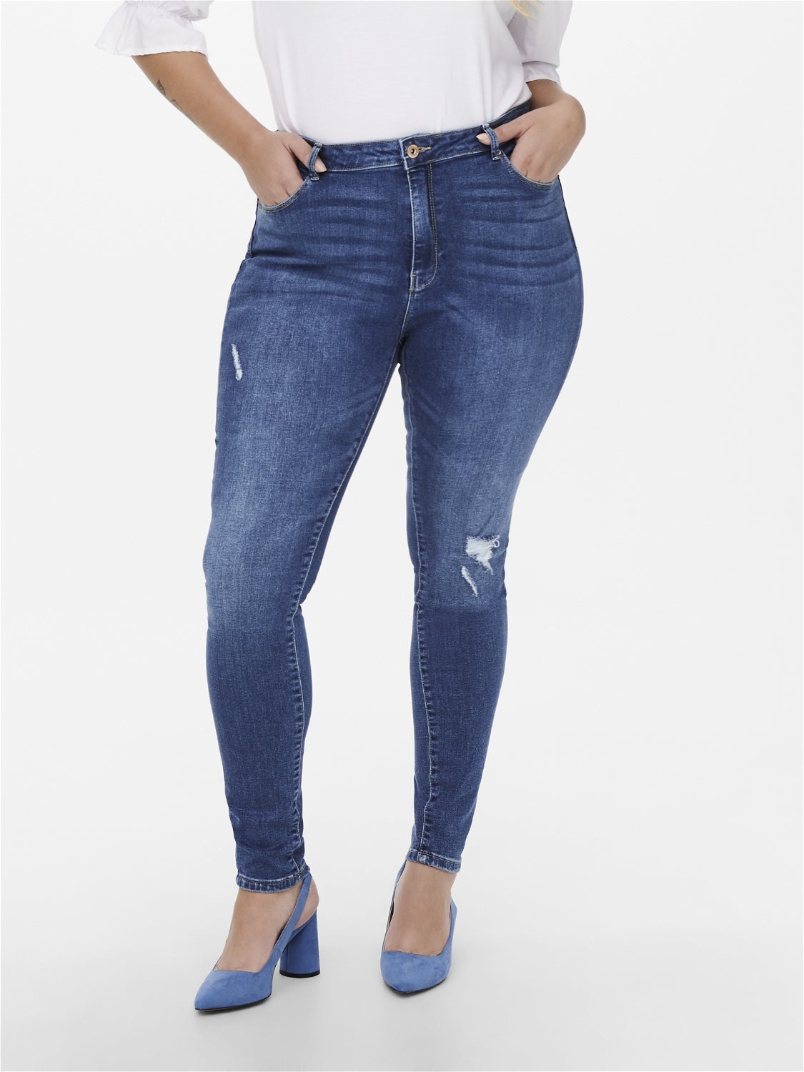 Carlaola Hohe Taille Skinny Fit Jeans