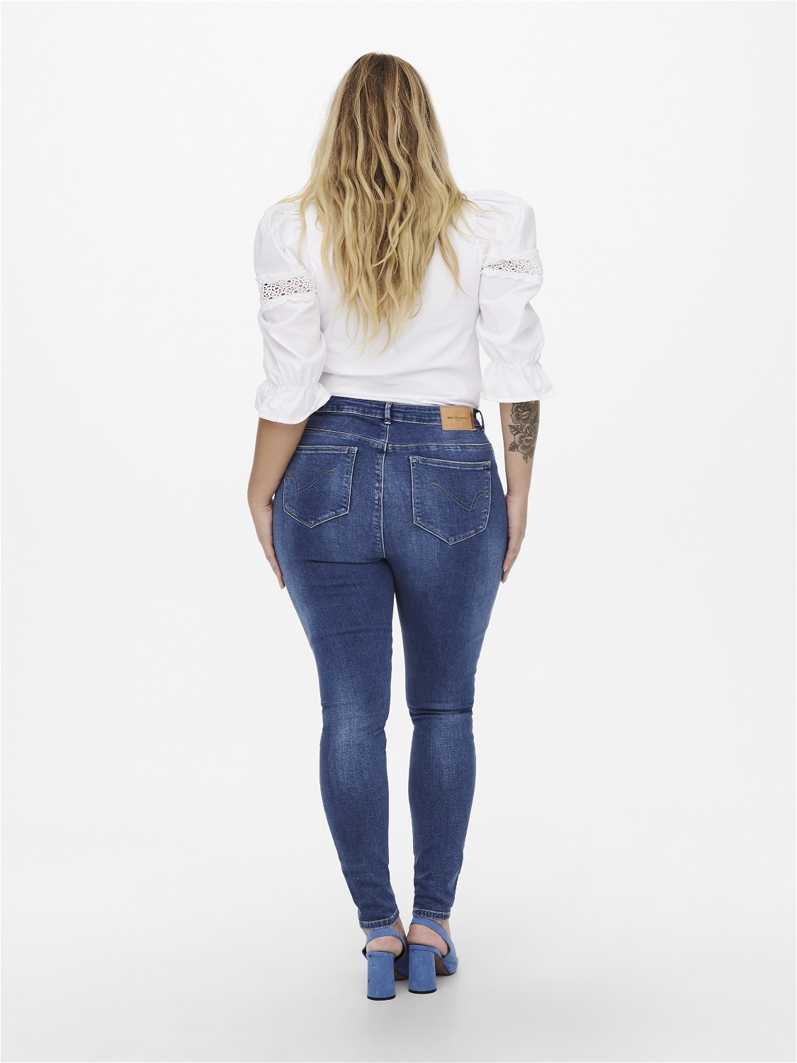 ONLY Skinny Fit High waist Jeans -Medium Blue Denim - 15245171