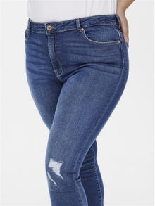 ONLY Jeans Skinny Fit Taille haute -Medium Blue Denim - 15245171