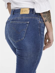 ONLY Curvy CarLaola life hw Skinny fit-jeans -Medium Blue Denim - 15245171
