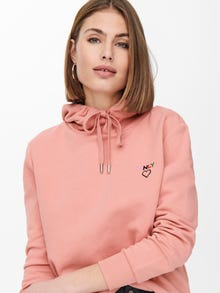 ONLY Logotyptryck Hoodie -Rosette - 15245297