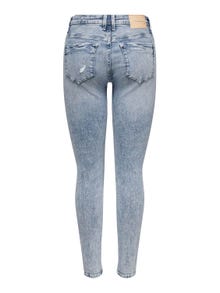 ONLY Skinny fit Mid waist Versleten zoom Jeans -Light Blue Denim - 15245316