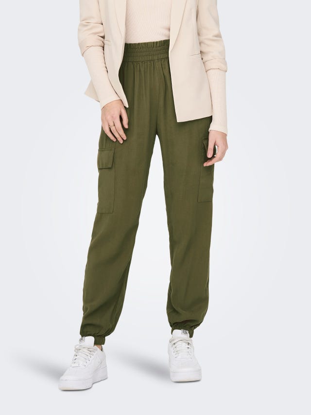 ONLY Pantalons Cargo Fit Taille haute - 15245364