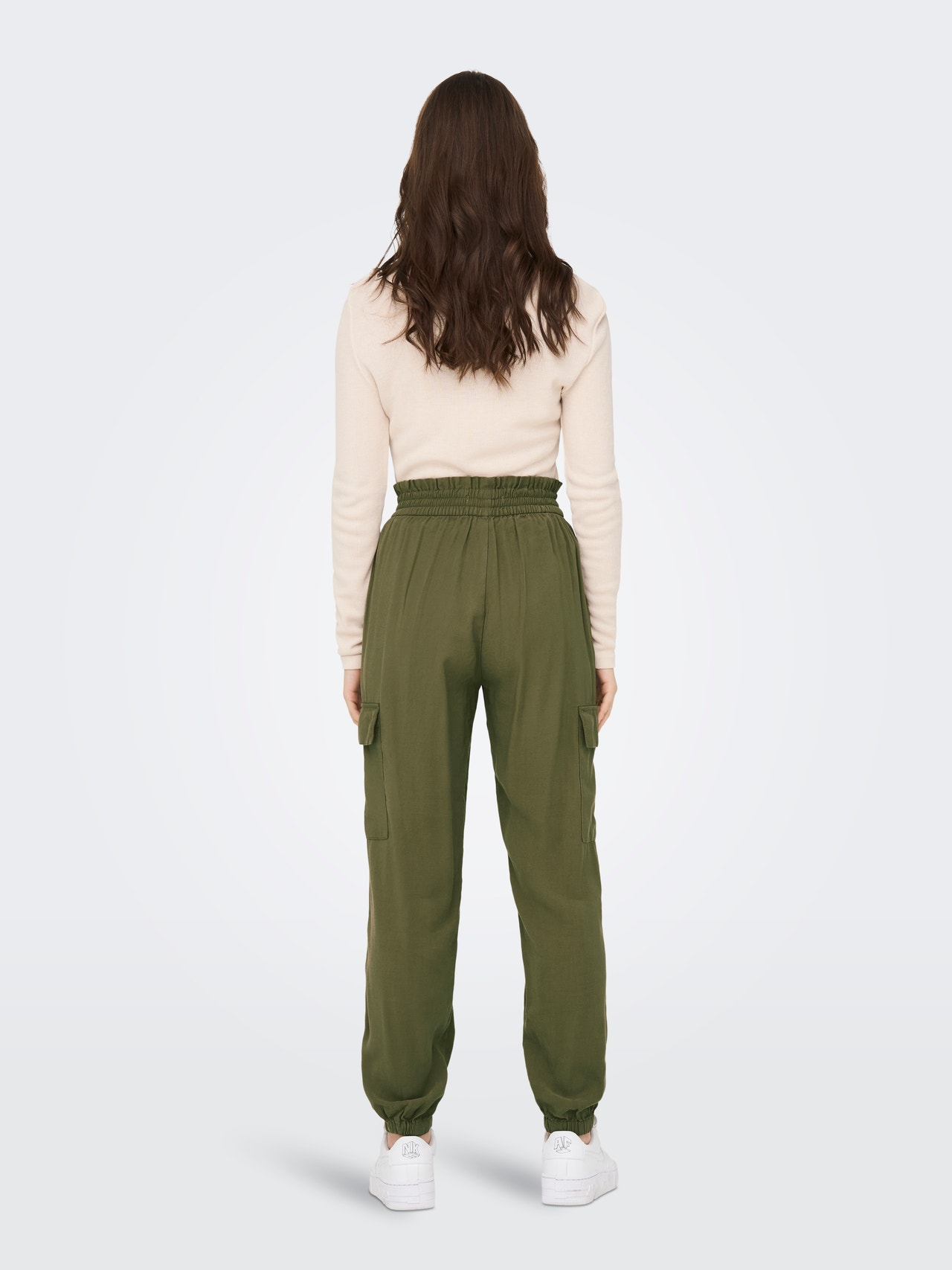 ONLY High waisted cargo Trousers -Cub - 15245364