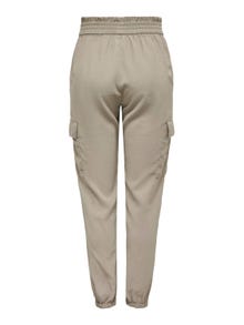 ONLY Pantalons Cargo Fit Taille haute -Pure Cashmere - 15245364