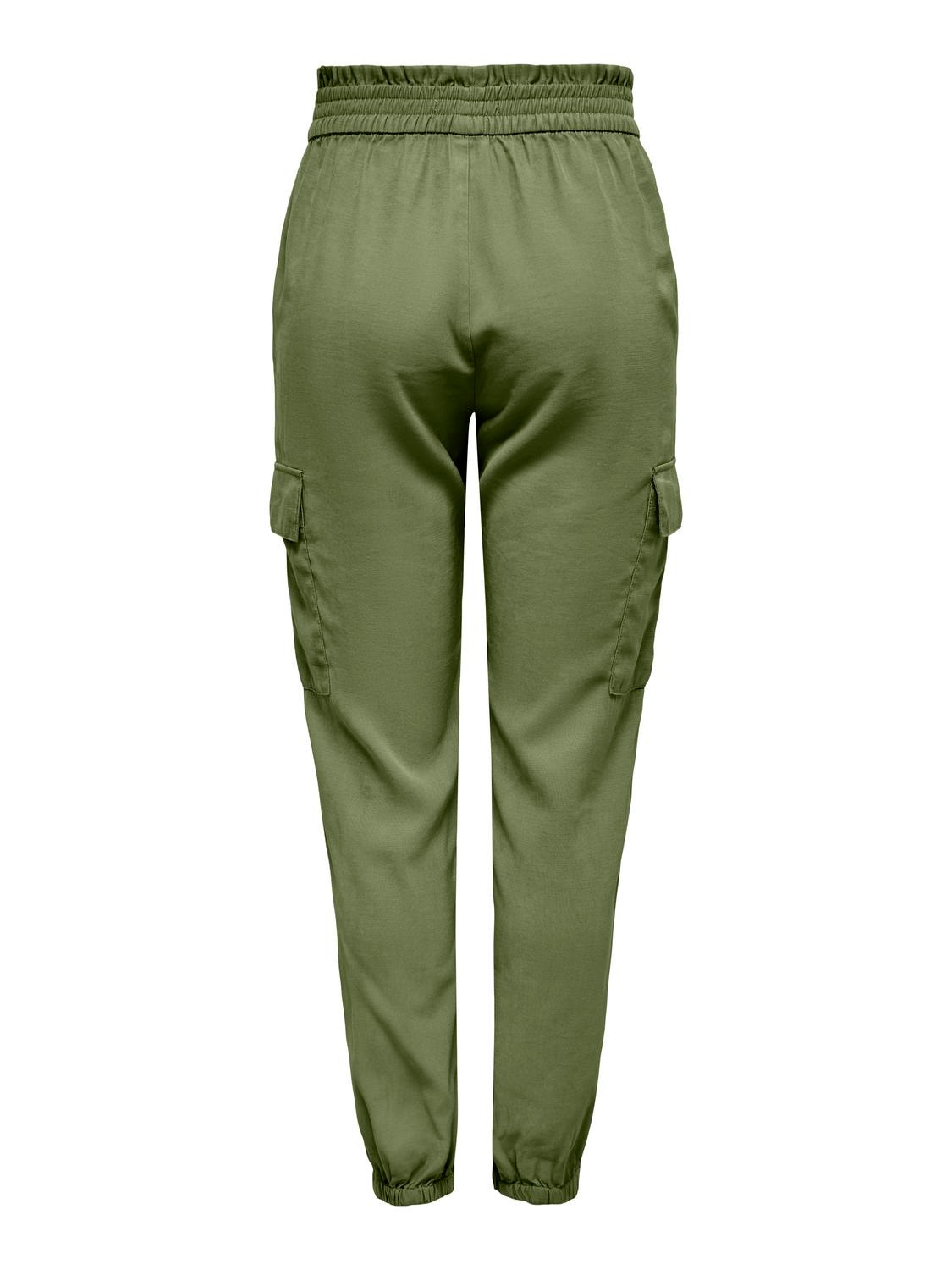 ONLY Cargo Fit High waist Trousers -Capulet Olive - 15245364