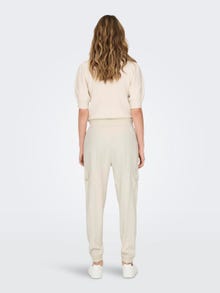 ONLY High waisted cargo Trousers -Birch - 15245364