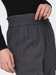 ONLY High waisted cargo Trousers -Magnet - 15245364