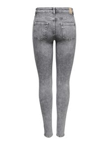 ONLY ONLBlush normalhöga Skinny fit-jeans -Light Grey Denim - 15245366