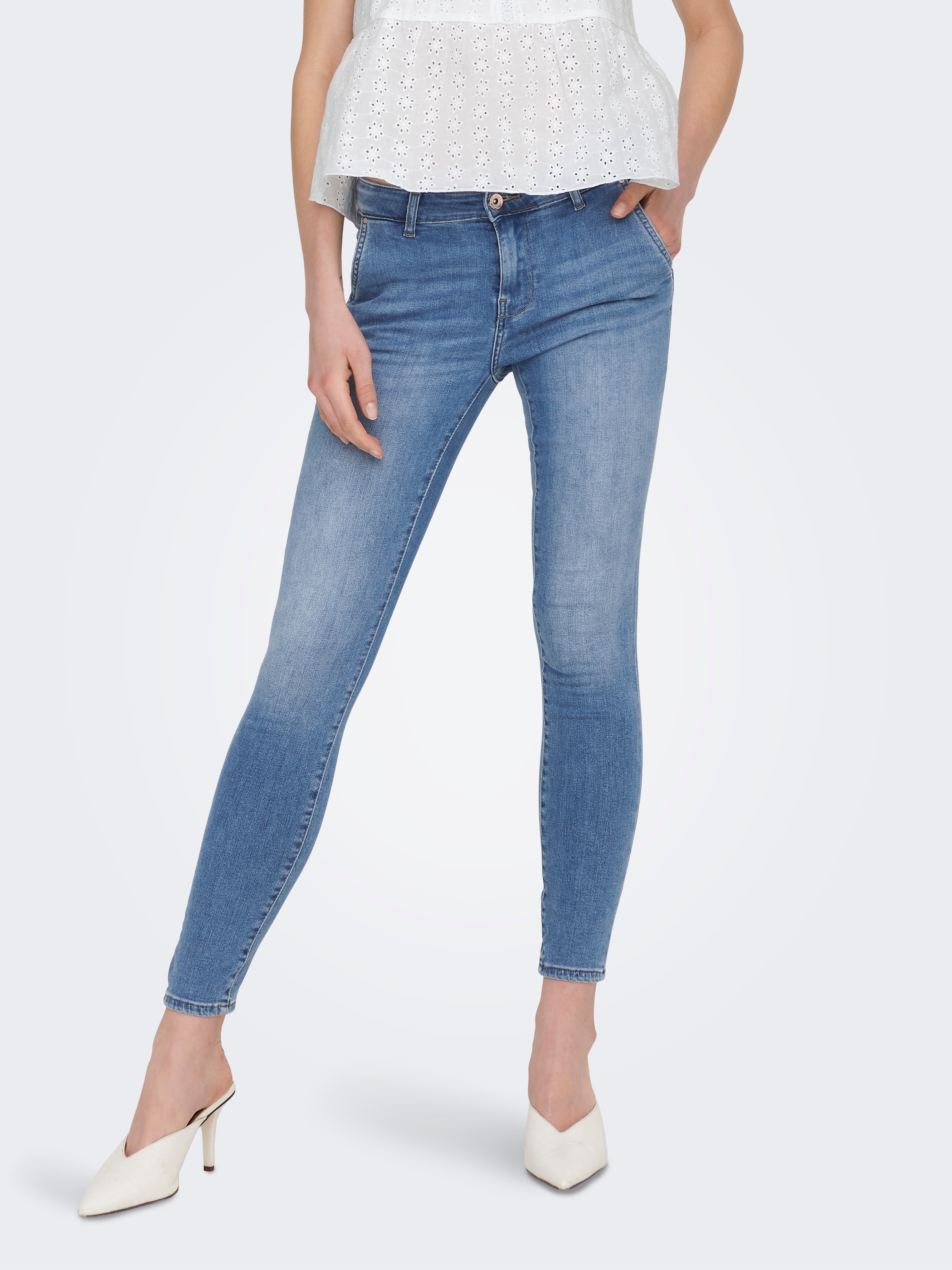 Onlblush Mittlere Taille Skinny Fit Jeans