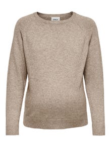 ONLY Mama coupe ample Pull en maille -Beige - 15245418