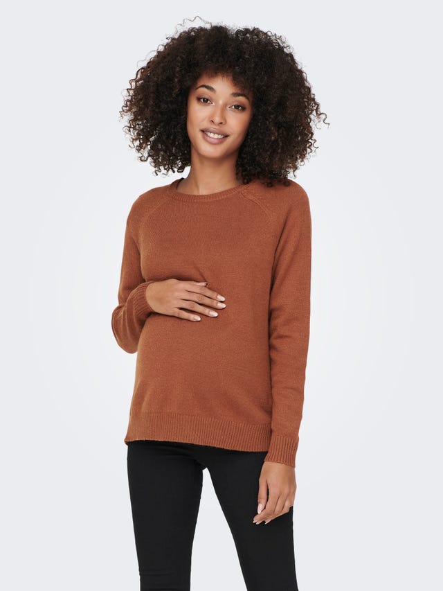 ONLY Regular Fit Round Neck Ribbed cuffs Pullover - 15245418