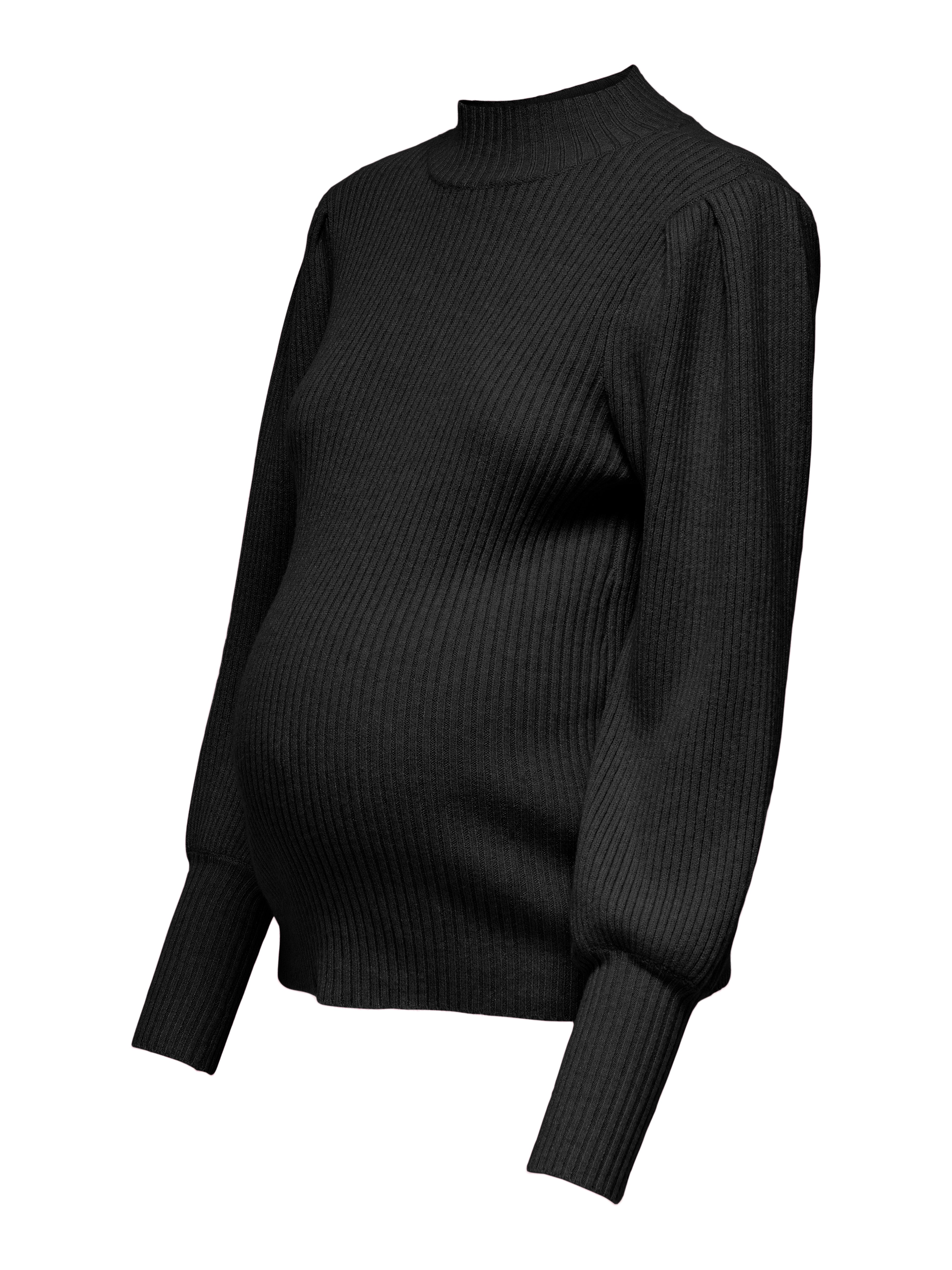 Volume sleeve high neck knitted outlet sweater