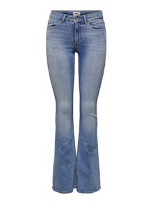 ONLY Ausgestellt Mittlere Taille Jeans -Light Blue Denim - 15245444