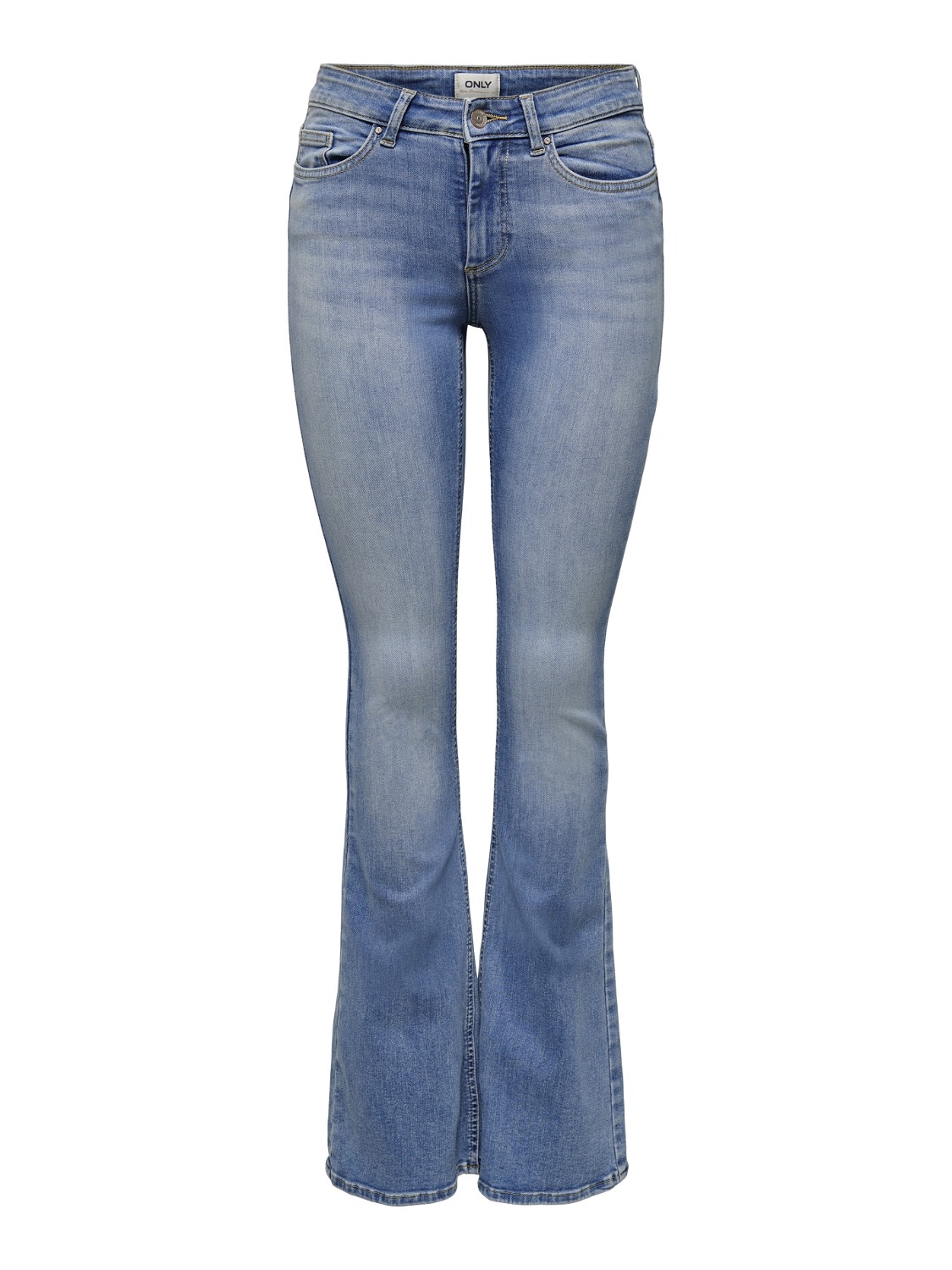 ONLY Ausgestellt Mittlere Taille Jeans -Light Blue Denim - 15245444