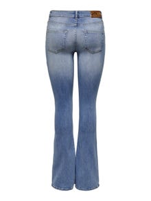 ONLY Ausgestellt Mittlere Taille Jeans -Light Blue Denim - 15245444