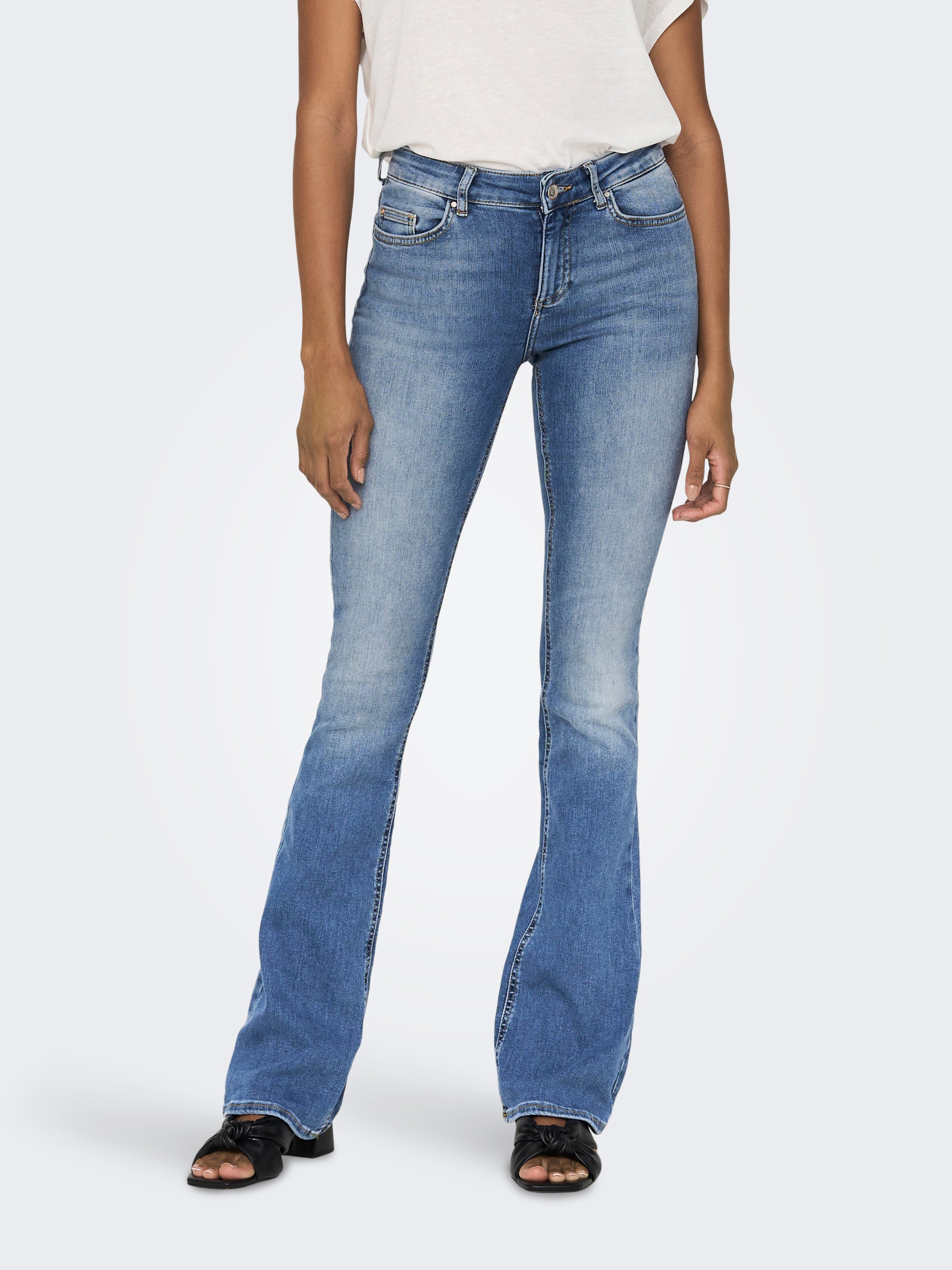 Onlblush Mittlere Taille Flared Jeans