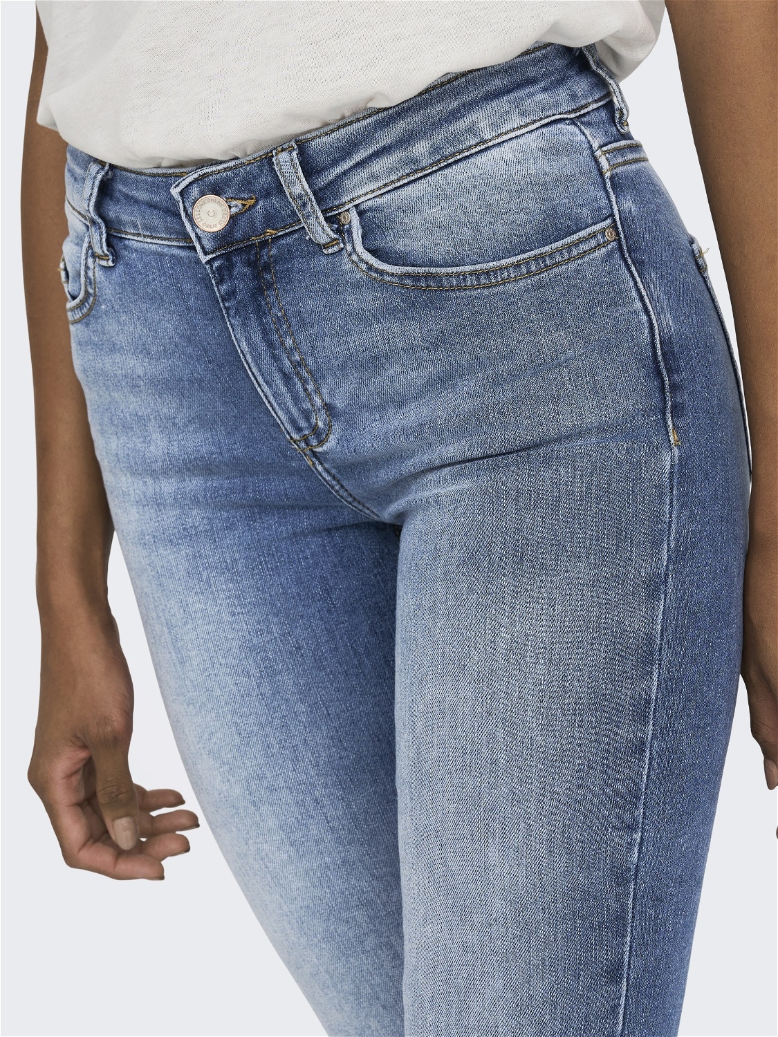 ONLY Ausgestellt Mittlere Taille Jeans -Light Blue Denim - 15245444