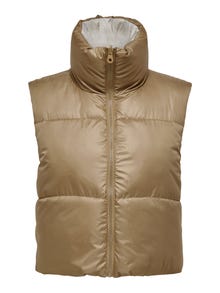 ONLY High stand-up collar Otw Gilet -Silver Lining - 15245572