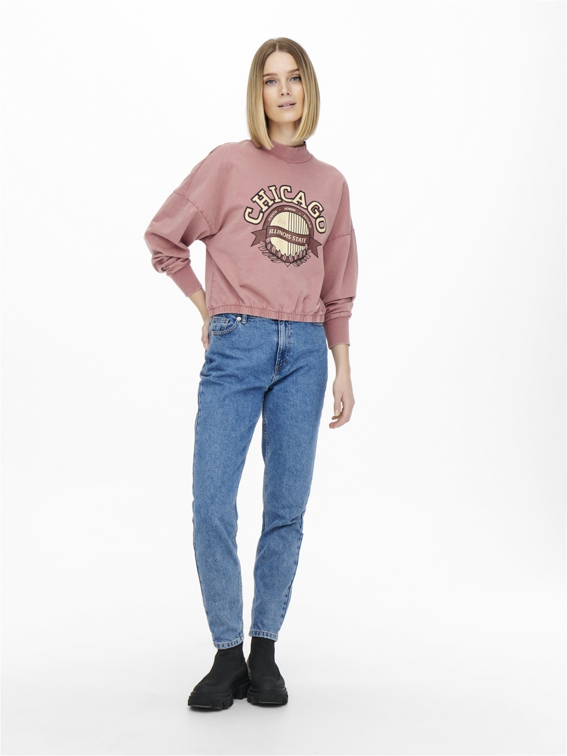 ONLY Col montant Sweat-shirt -Mesa Rose - 15245601