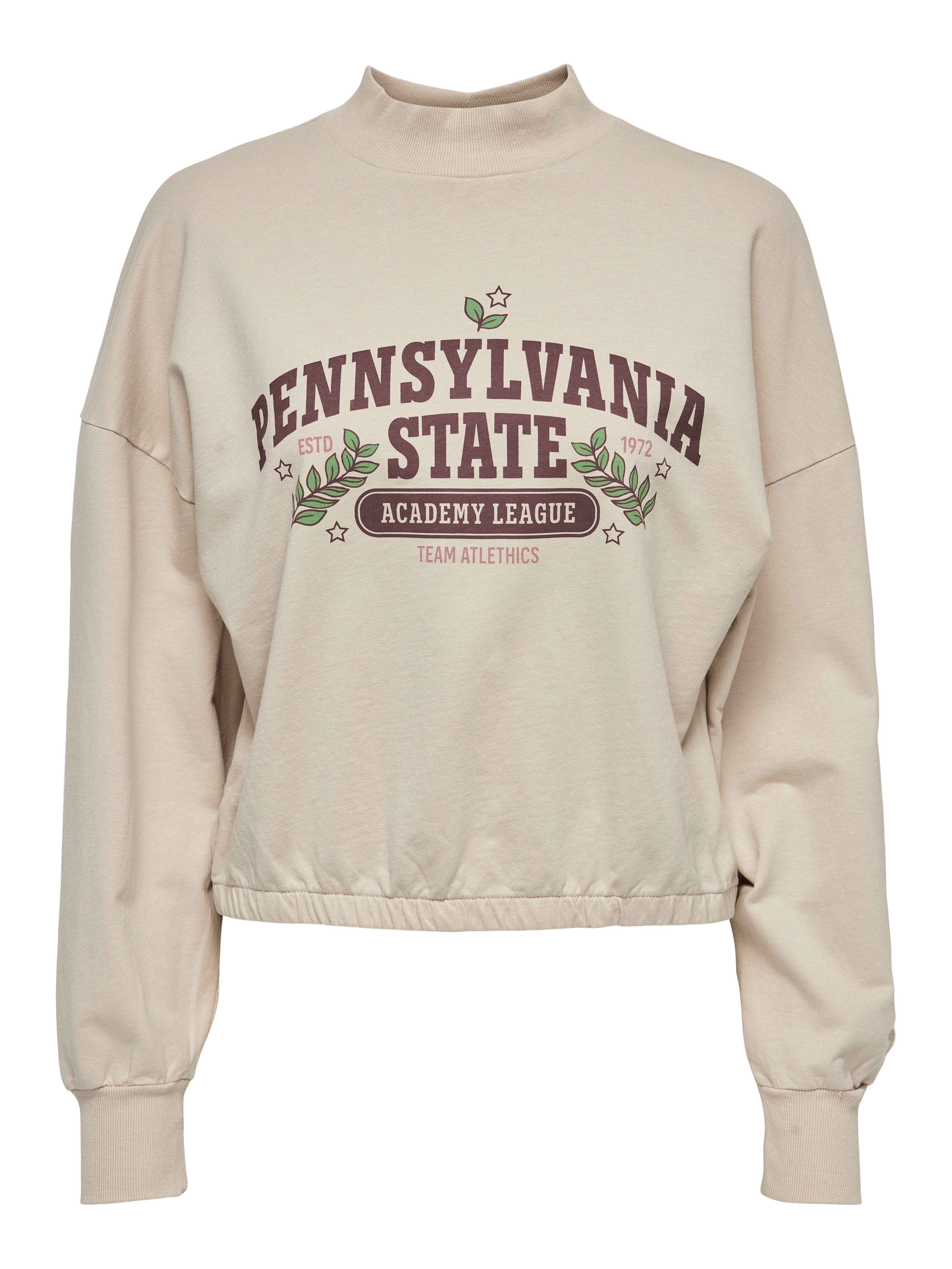Only High Neck Sweatshirt - Women - Grey - Size S