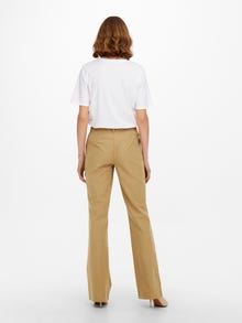 ONLY Pantalons Flared Fit Taille moyenne Jambe évasée -Tannin - 15245640