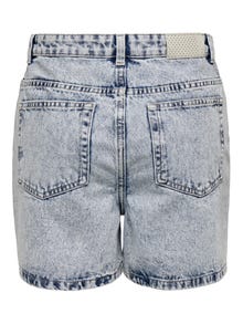 ONLY High Waisted Mom Fit Denim Shorts -Light Blue Denim - 15245657