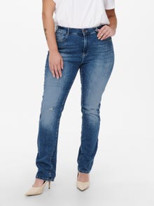 ONLY CARLaola jean taille haute -Light Blue Denim - 15245694