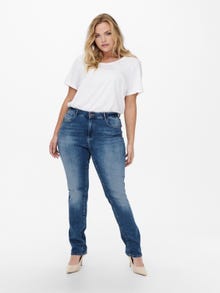 ONLY Straight Fit High waist Jeans -Light Blue Denim - 15245694