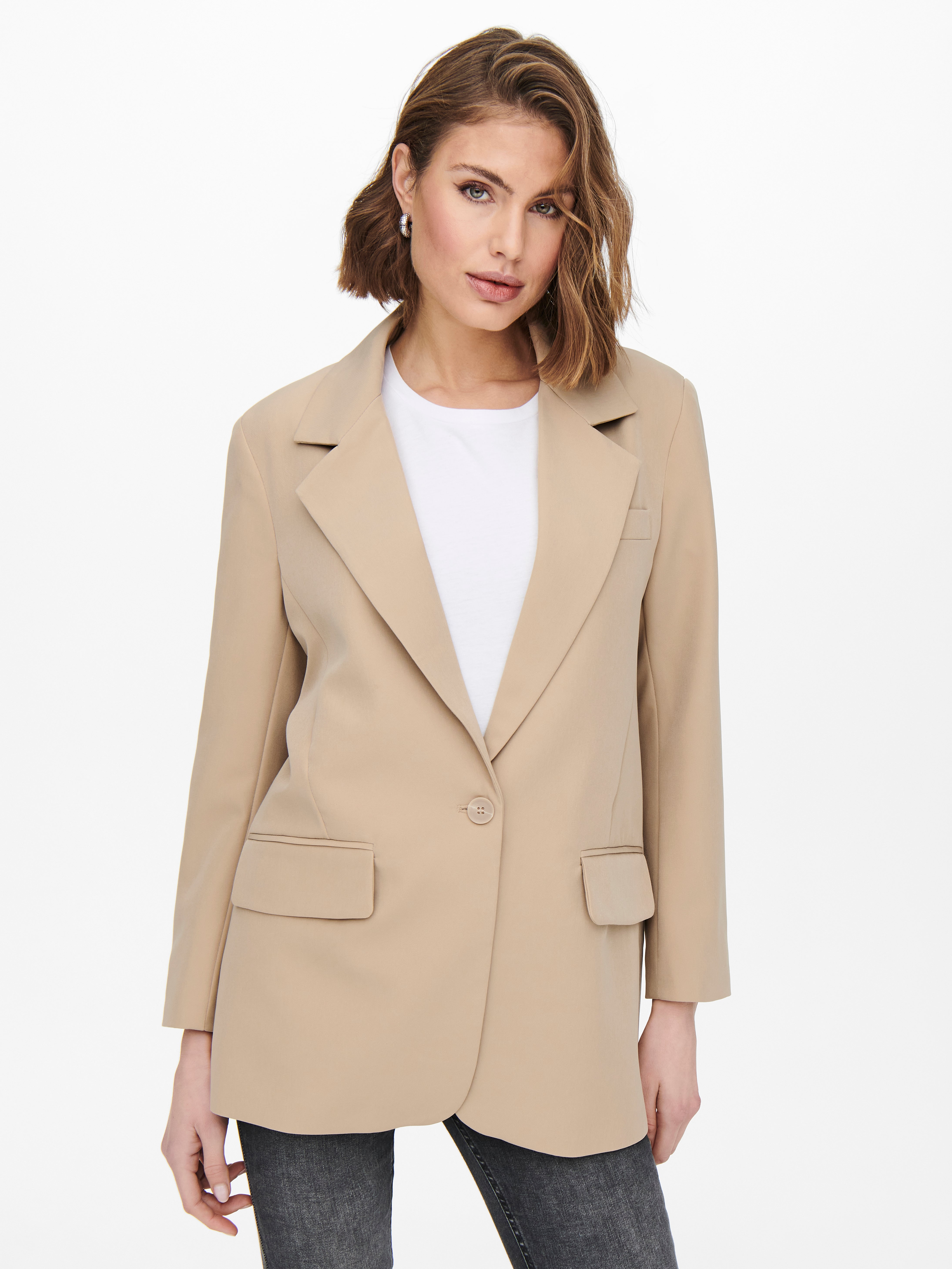 Long button clearance blazer