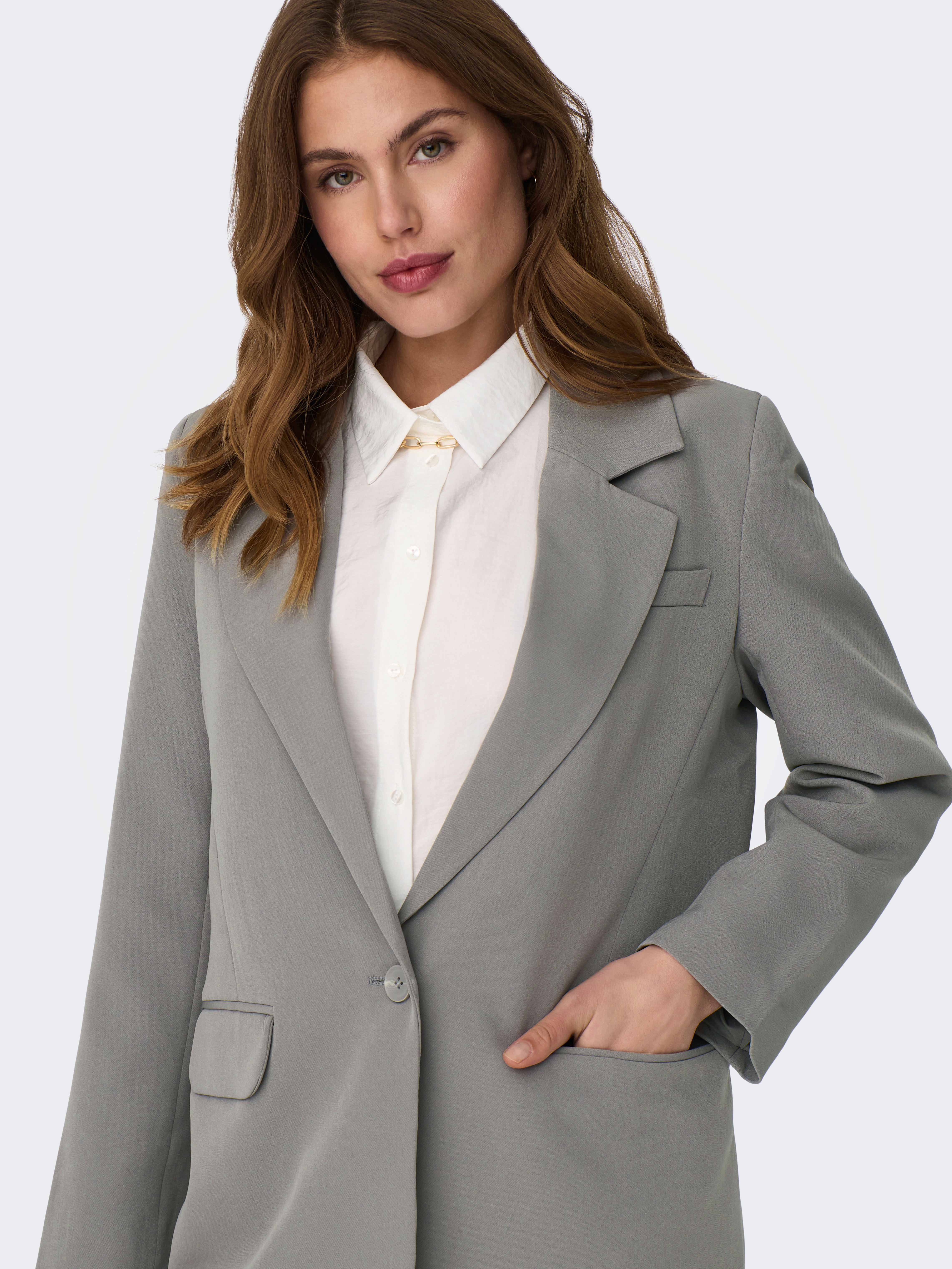 Light grey cheap womens blazer