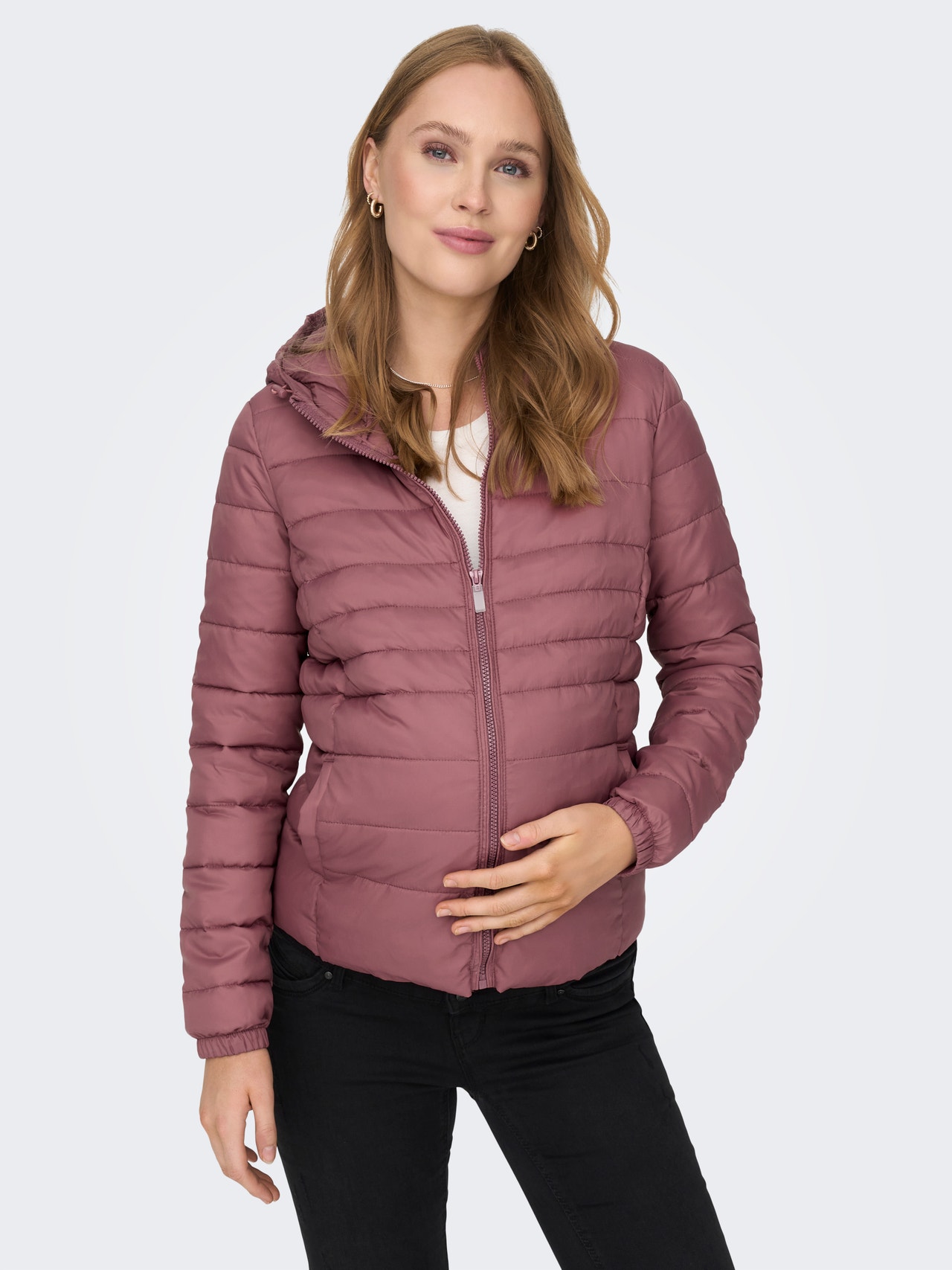 ONLY Mama short Quilted jacket -Rose Brown - 15245747