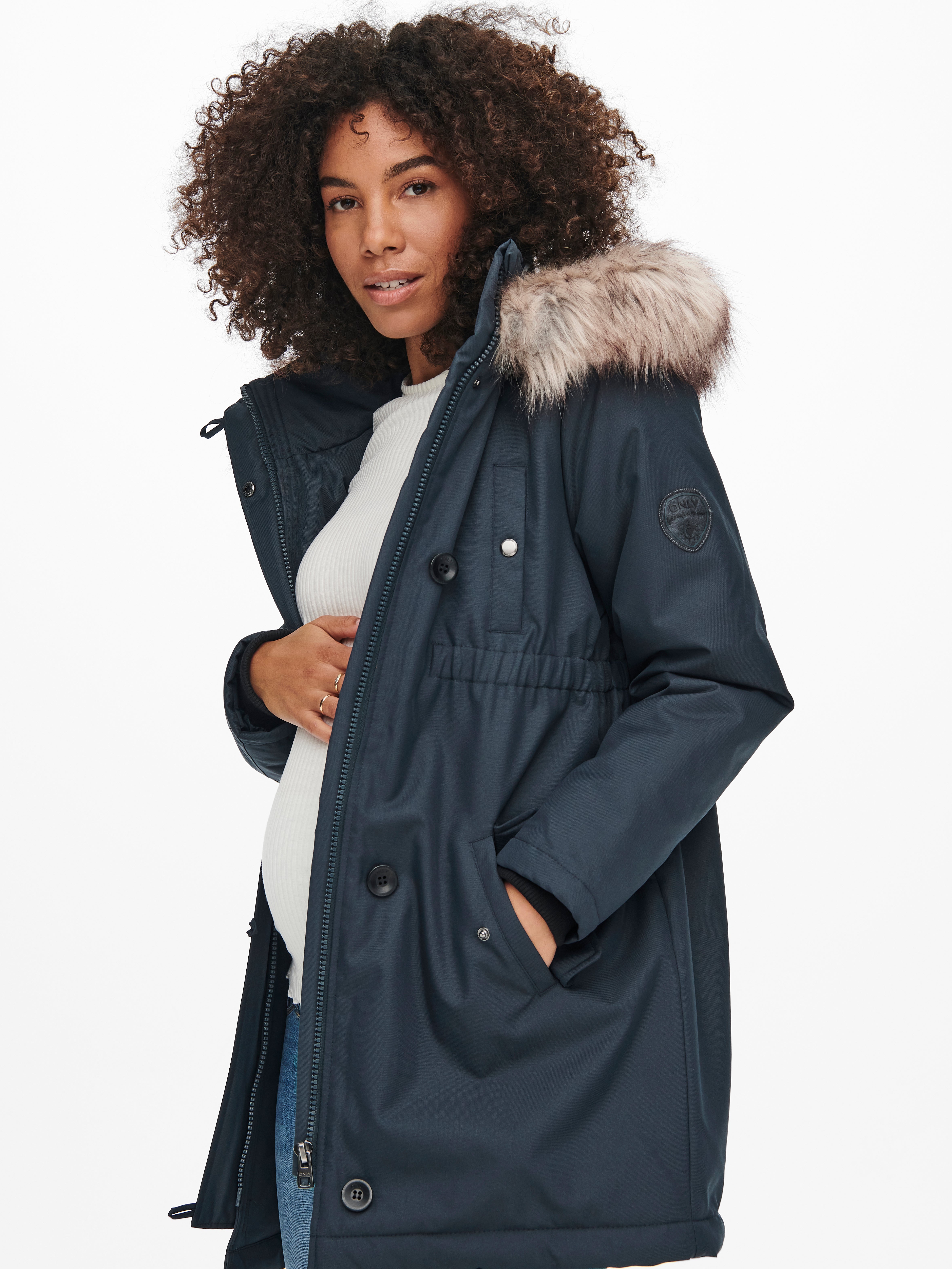 OLMIRIS Langer Parka | Dunkelblau | ONLY®