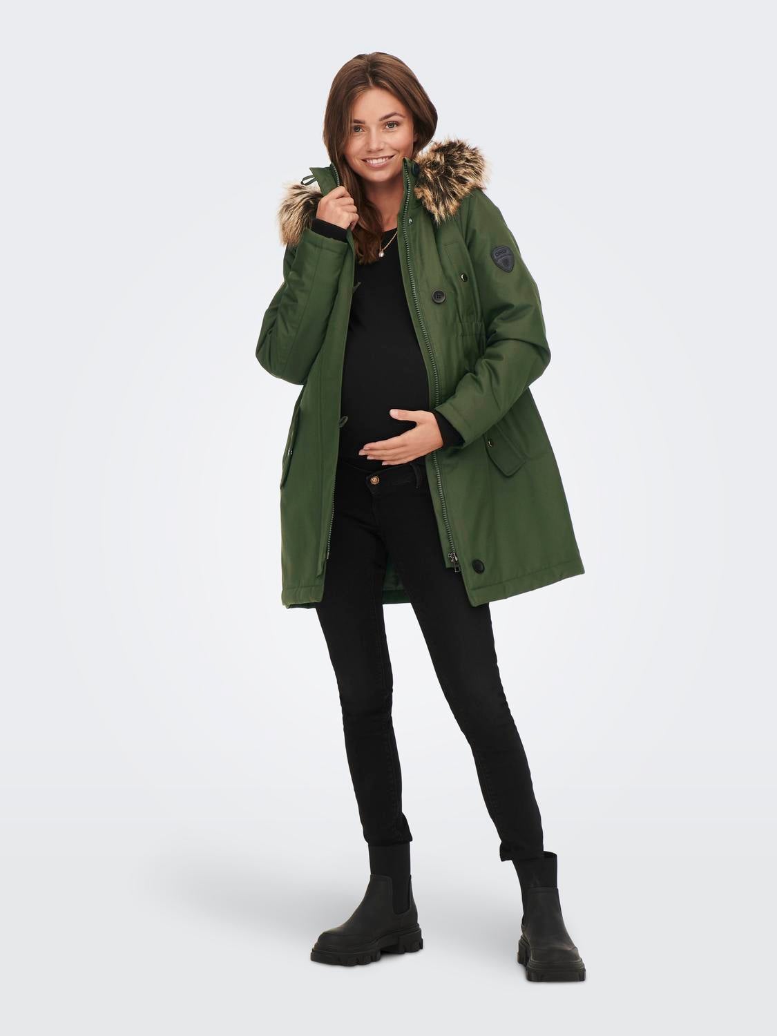 Manteau only online vert