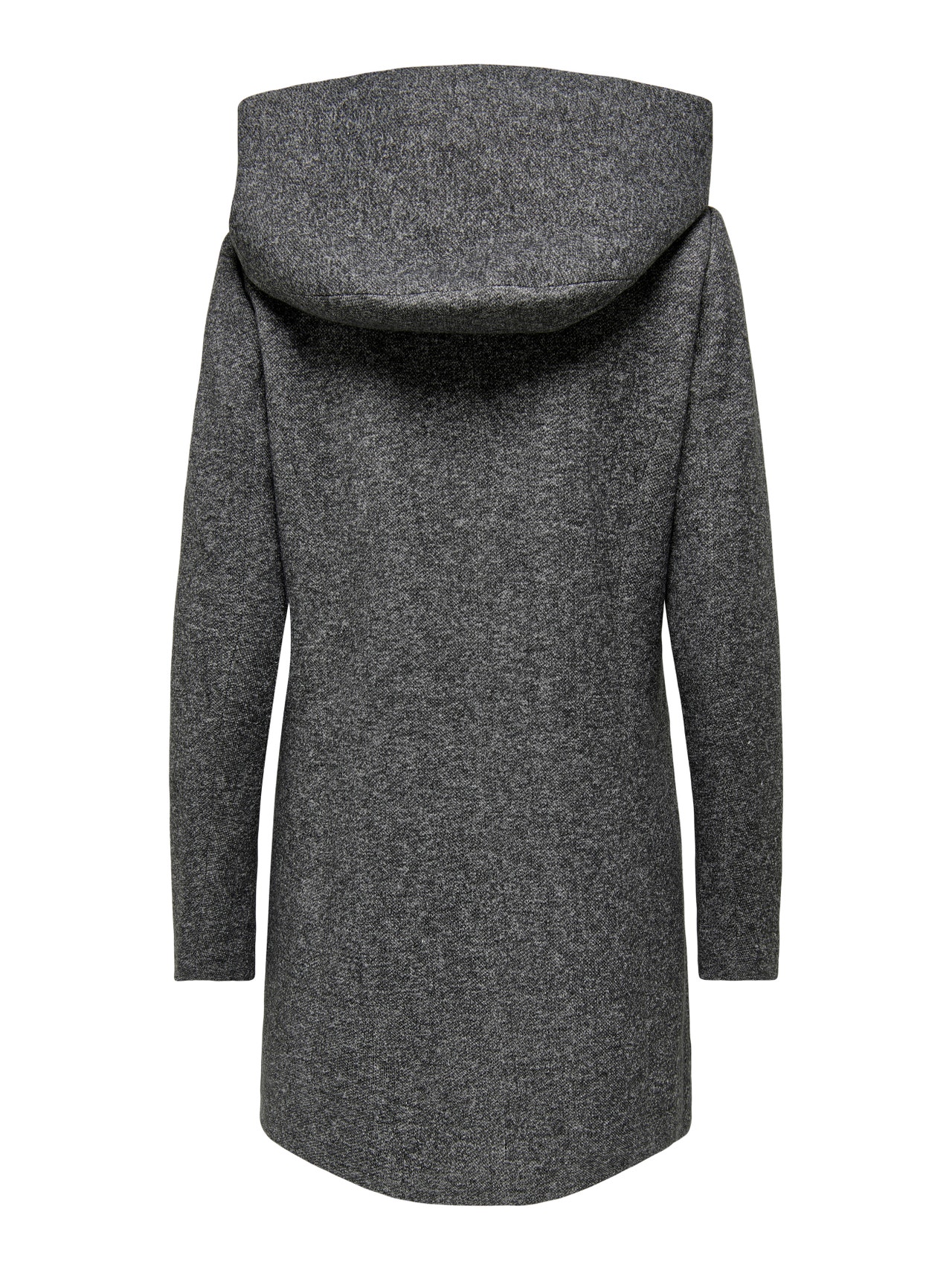 ONLY Hood Coat -Dark Grey Melange - 15245753