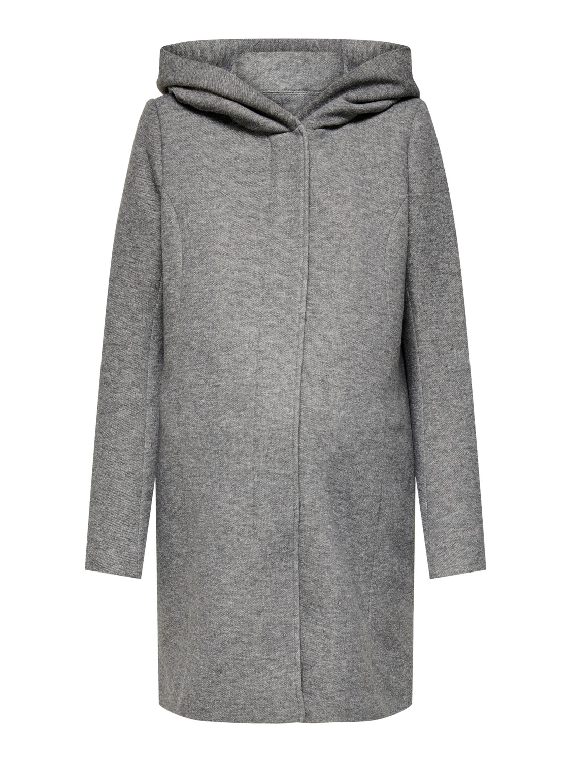 ONLY Hood Coat -Light Grey Melange - 15245753