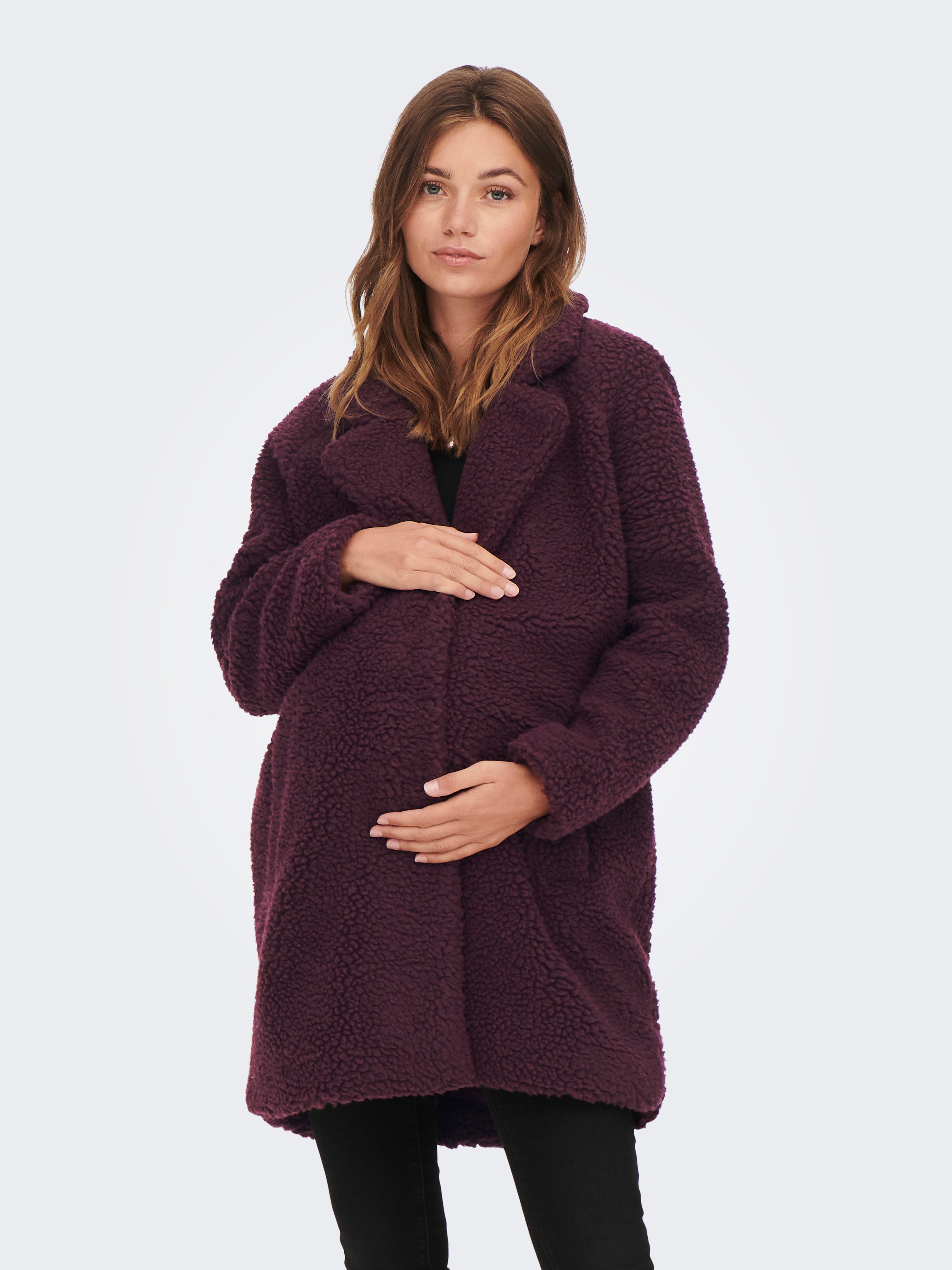OLMAURELIA Teddyfell Jacke | Dunkles Violett | ONLY®